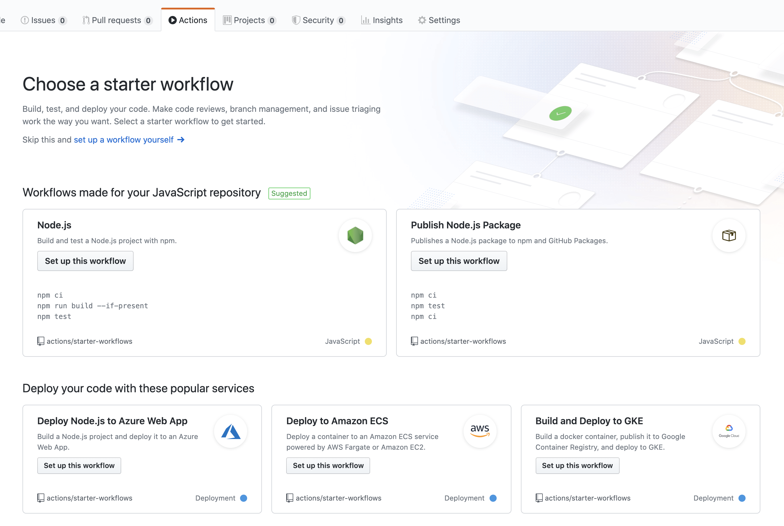 Github actions UI Github actions UI